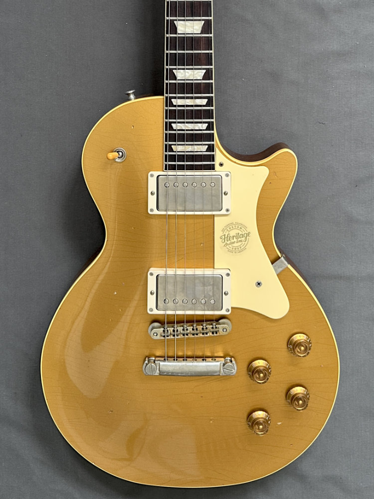 Heritage, Custom Shop Factory Special H-150 Electric Guitar, 60s Neck, Gold Top, (Artisan Aged) – Bild 3