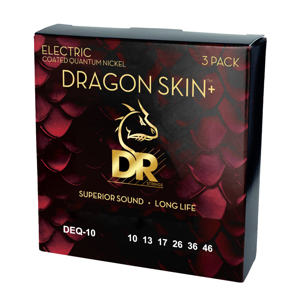 DR, DRAGON SKIN+ Quantum Nickel Electric Guitar Strings: Medium 10-46 (3 Pack) – Bild 3