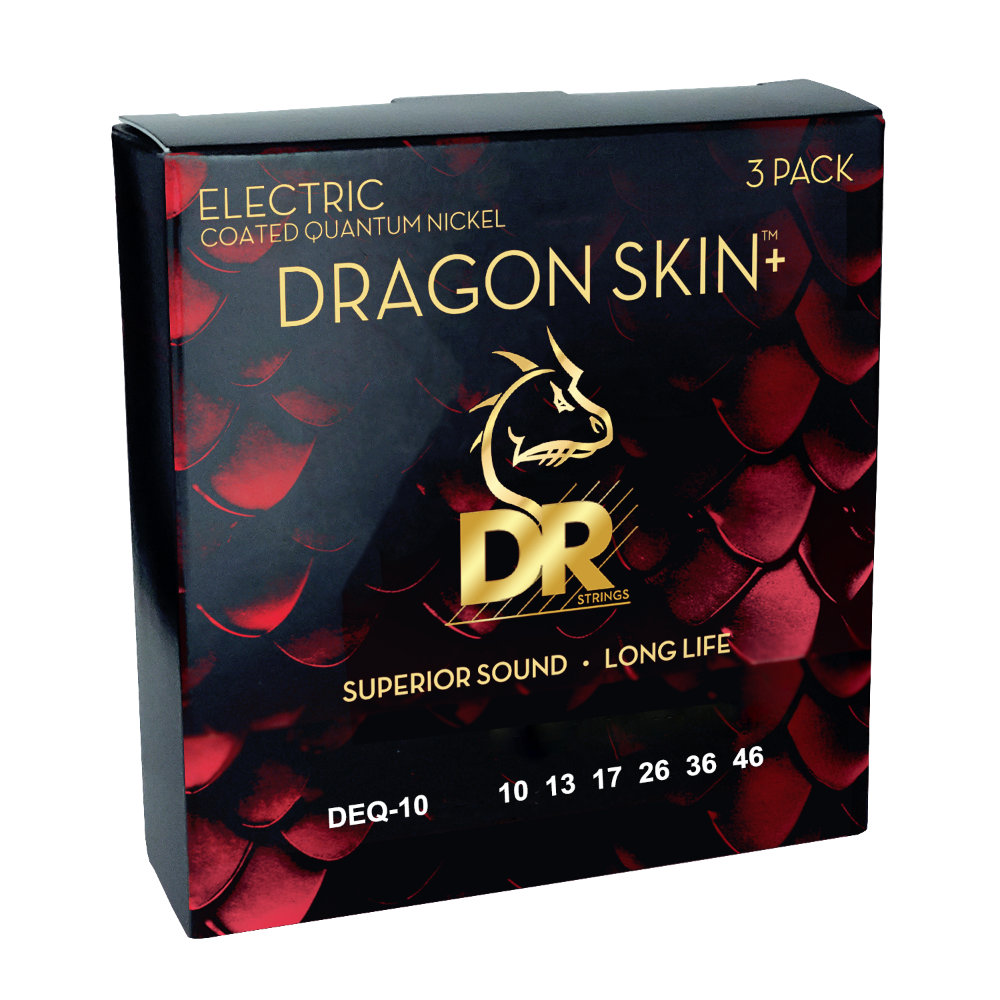 DR, DRAGON SKIN+ Quantum Nickel Electric Guitar Strings: Medium 10-46 (3 Pack) – Bild 2