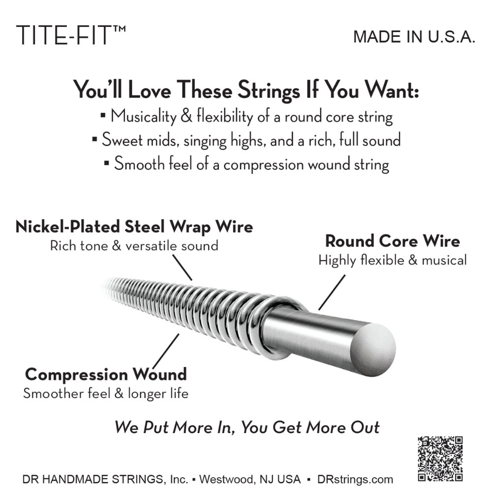 DR, TITE-FIT* - Nickel Plated Electric Guitar Strings: Heavy 11-50 (3 Pack) – Bild 4