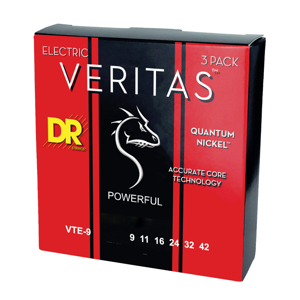 DR, VERITAS* - Accurate Core Technology Electric Guitar Strings: Light 9-42 (3 Pack) – Bild 2