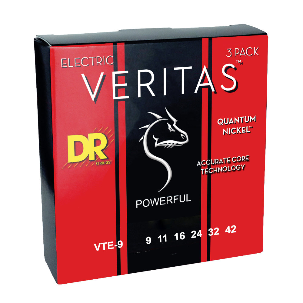 DR, VERITAS* - Accurate Core Technology Electric Guitar Strings: Light 9-42 (3 Pack) – Bild 3